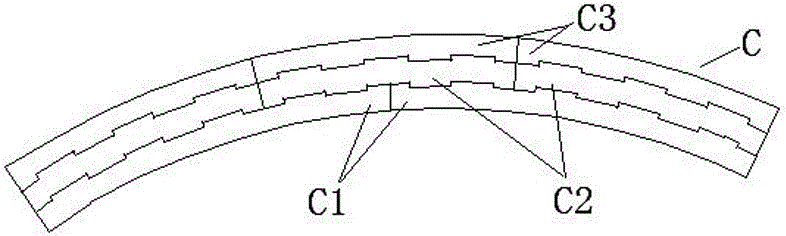 Main cable saddle head structure and forming method thereof