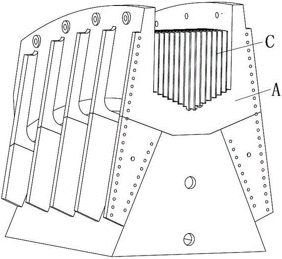 Main cable saddle head structure and forming method thereof