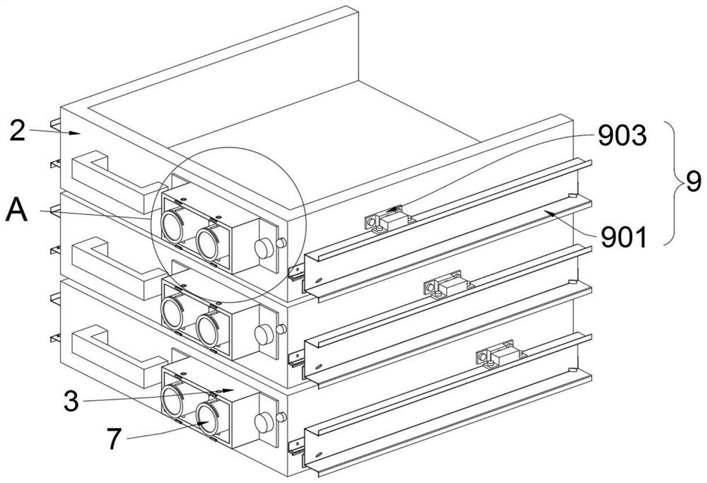 Drawer button positioning device for low-voltage switch cabinet