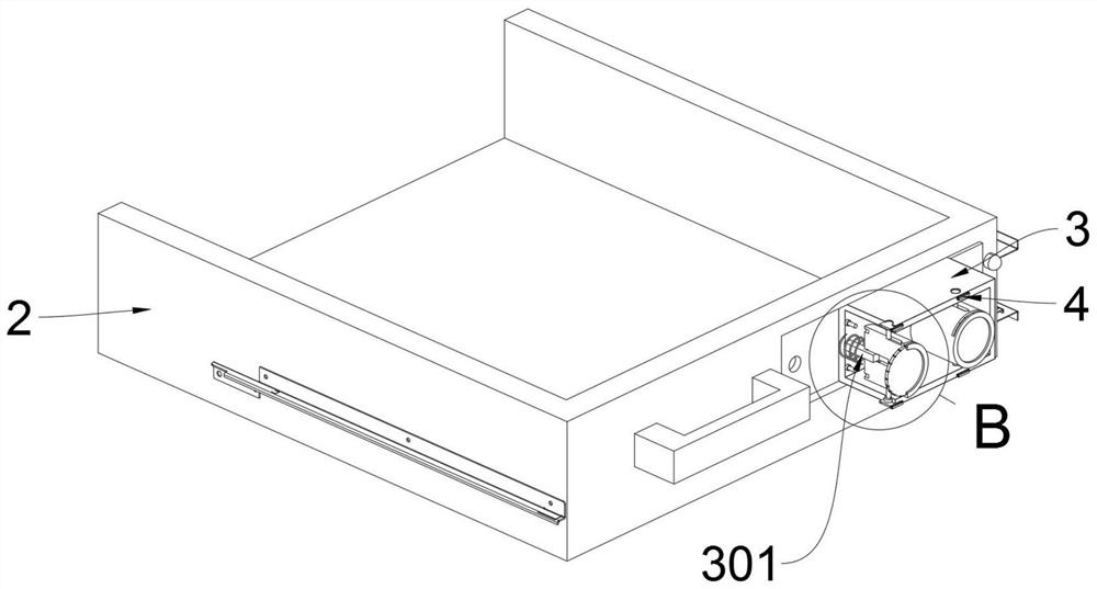 Drawer button positioning device for low-voltage switch cabinet