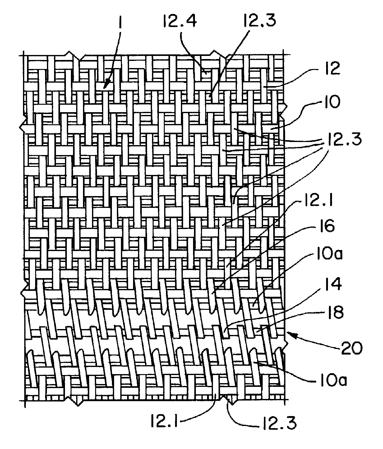 Woven fabric structure