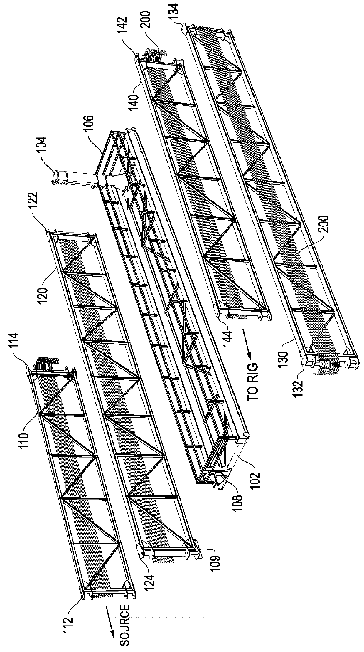 Service line transport and deployment system