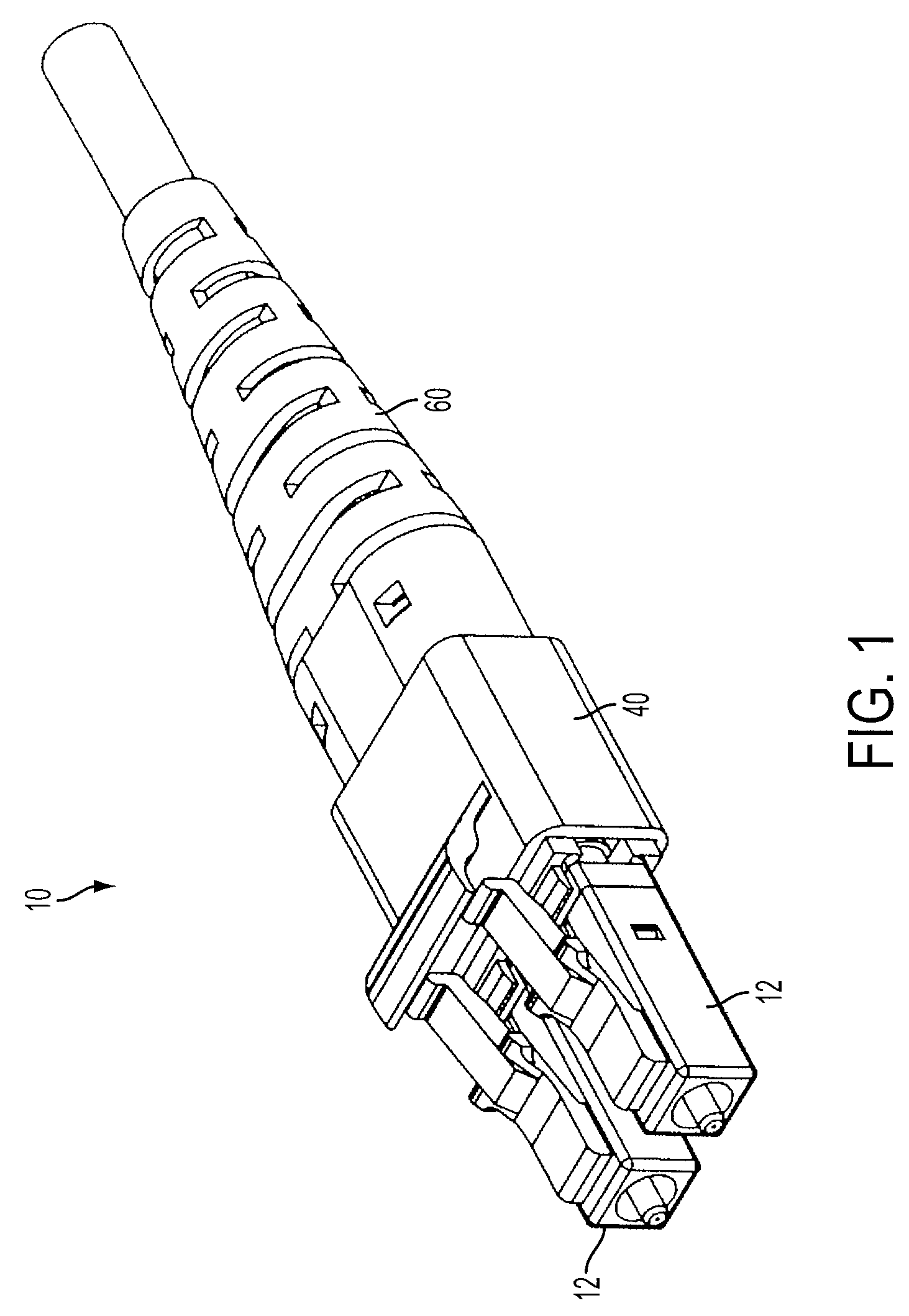 Single boot for duplex fiber optic connectors