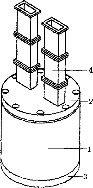 Low consumption dielectric material high temperature complex dielectric constant test device and method