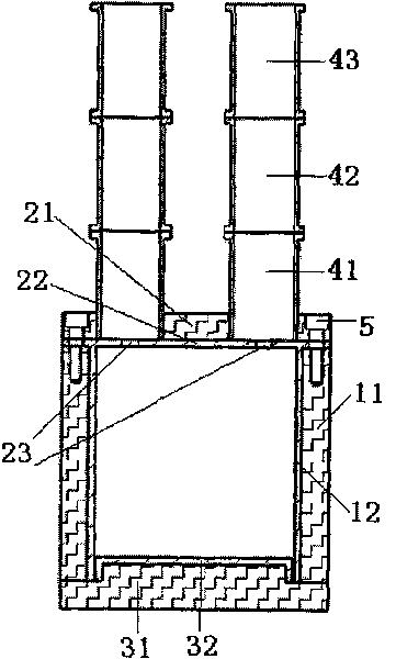 Low consumption dielectric material high temperature complex dielectric constant test device and method