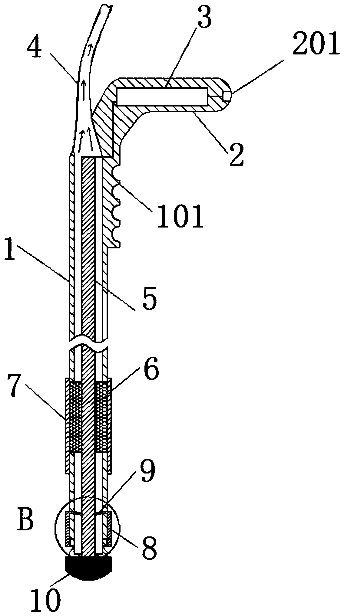 Abdominal electrocoagulation smoke removal device based on Bernoulli principle