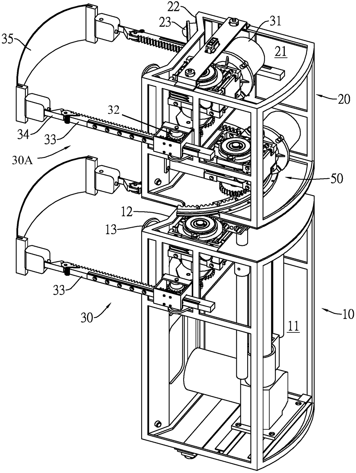 Crawling robot and crawling rod structure thereof