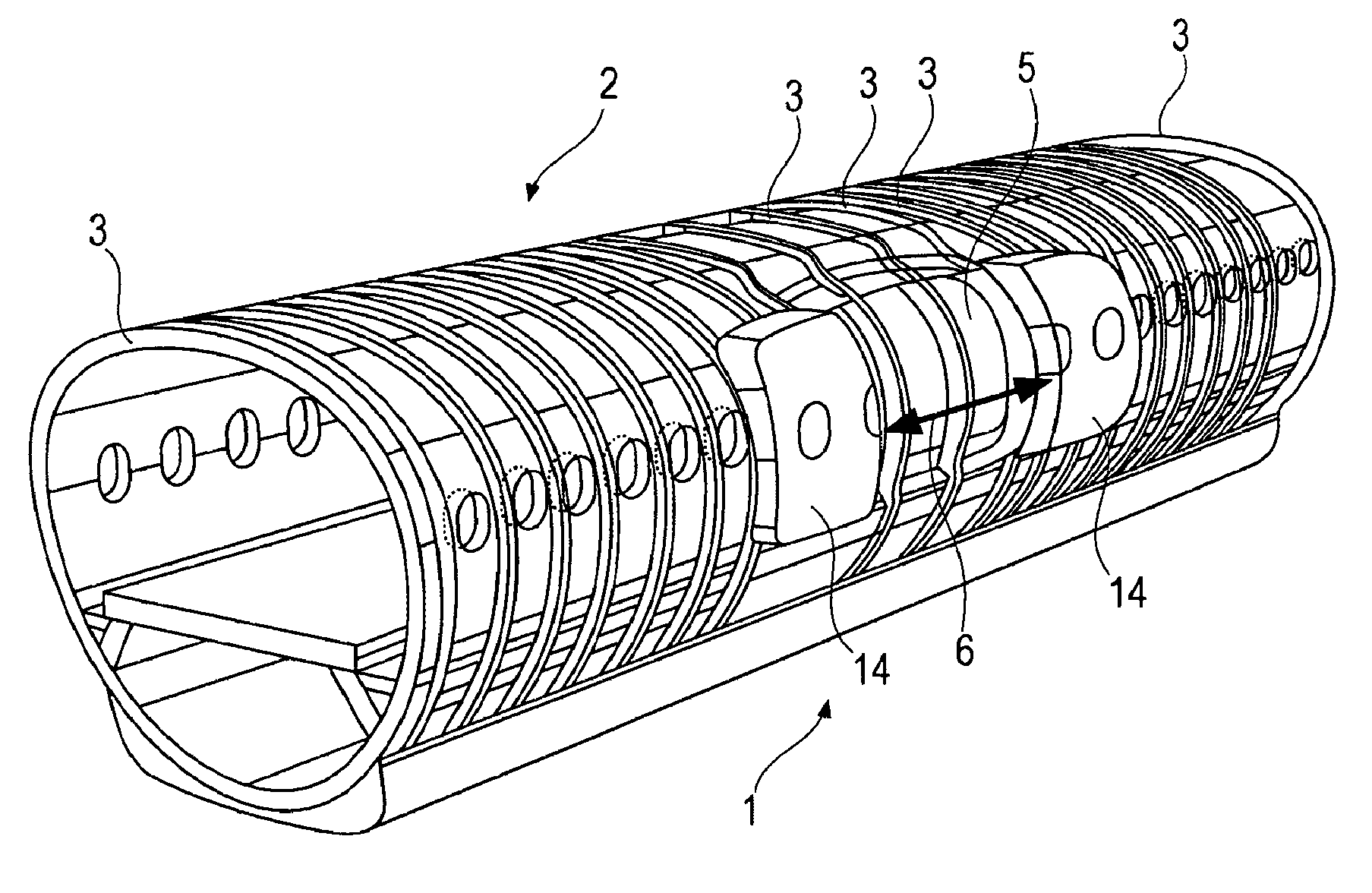 Aircraft door with oversizing