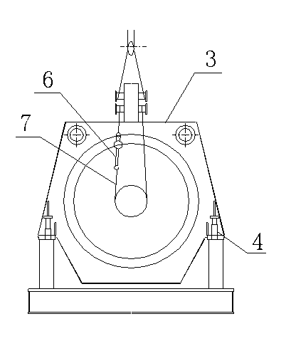 Quick lifting method for online drawing rotor of large motor