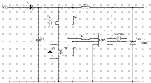 An electronic horn driven by constant power and its realization method