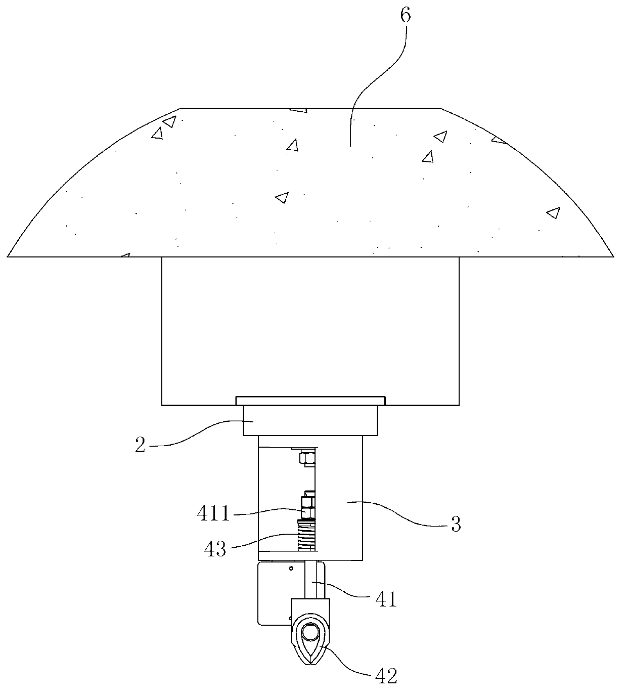 Pre-buried-type hanging device