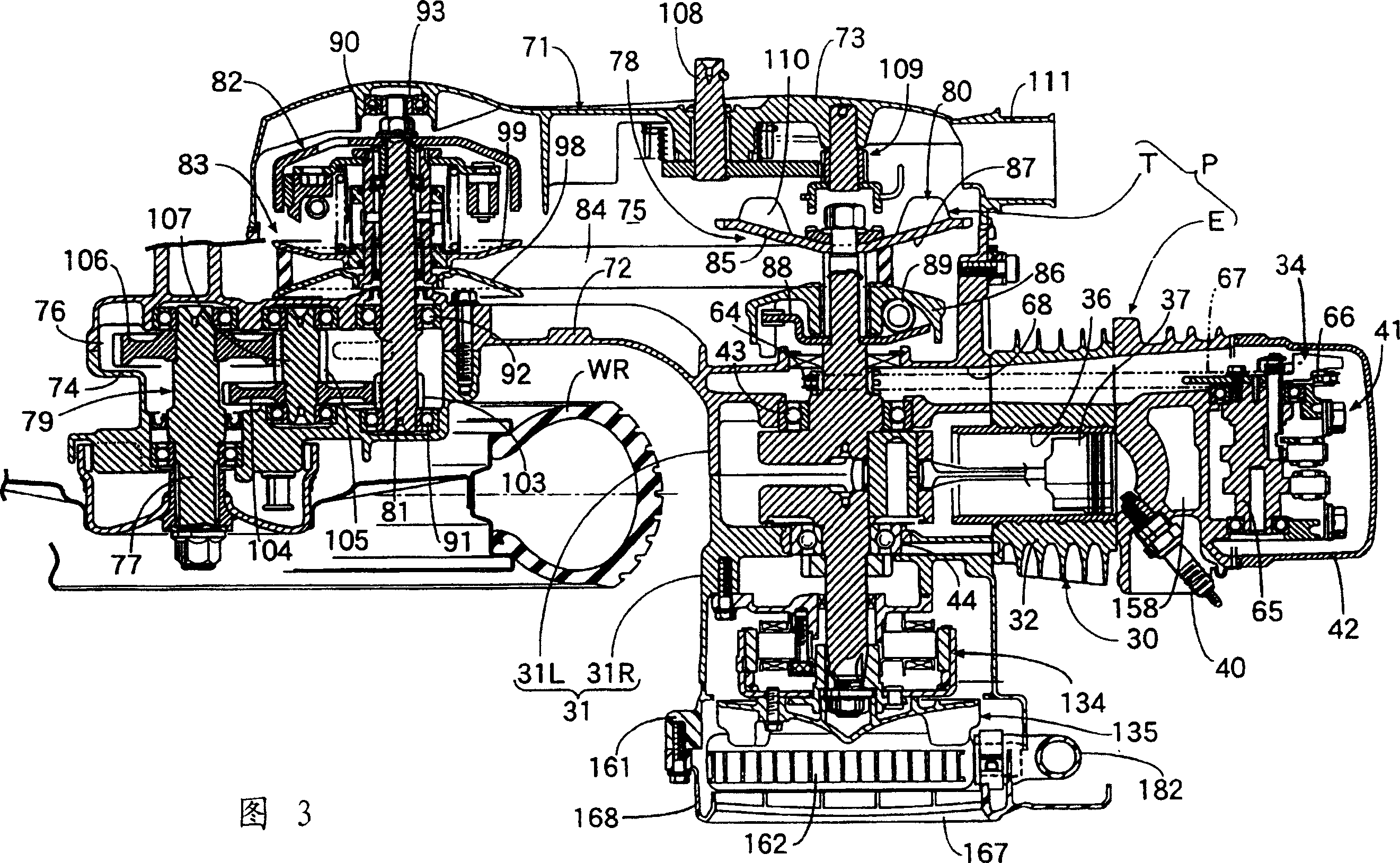 Two-wheeled motor vehicle transmission box aeration structure