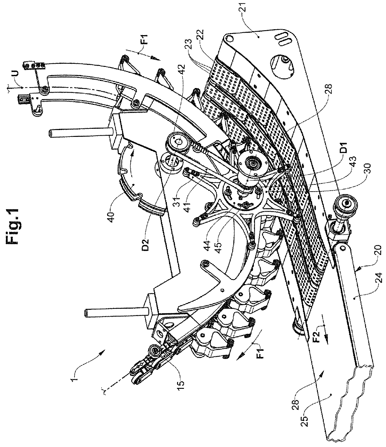 Device and method for conveying flat objects