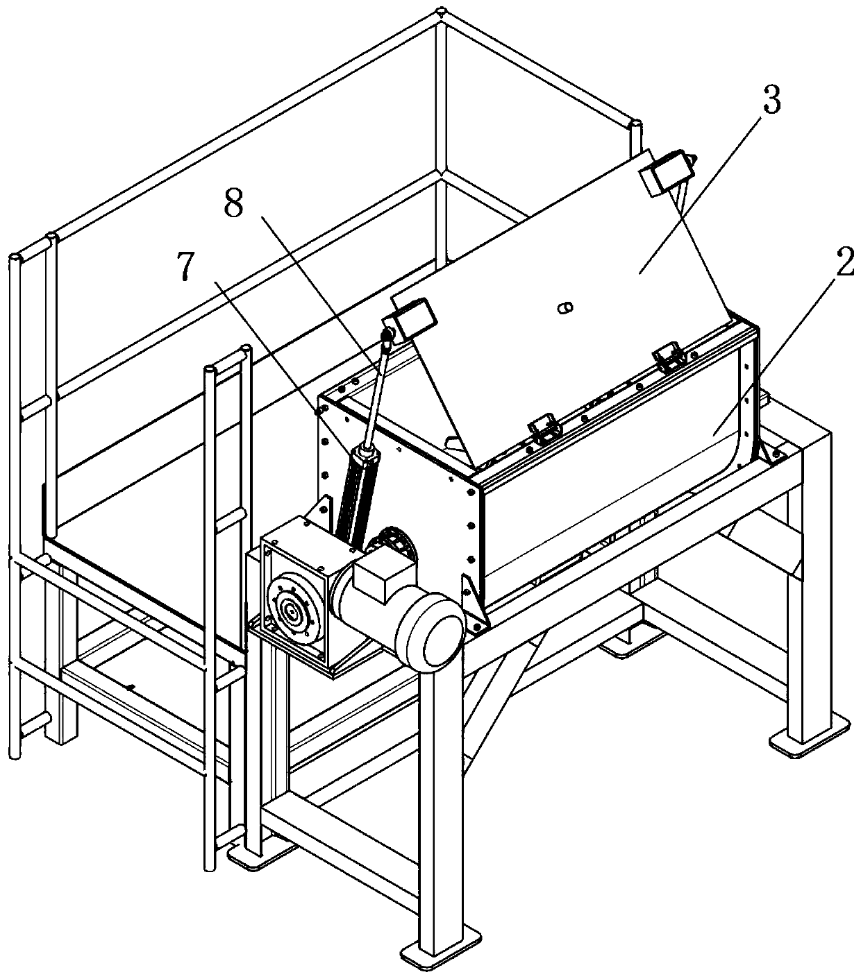 Oil residue mixing device for oil refining