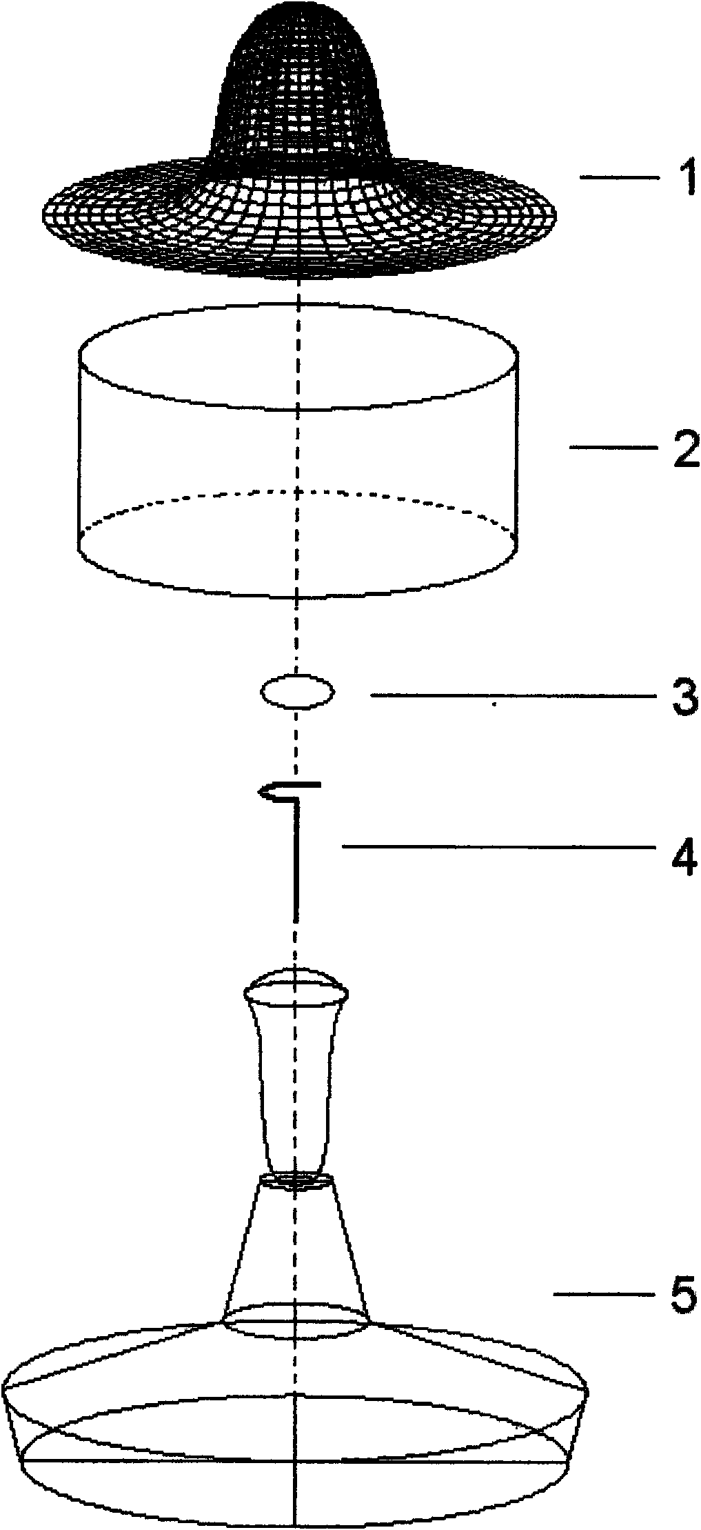 Method for preparing carbon nano-tube by diffusion flame with stable limited area