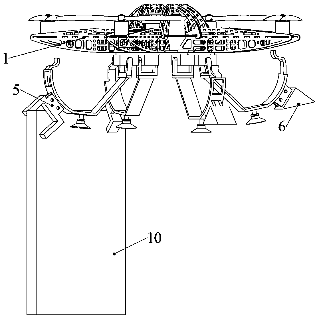 Take-off and landing device of unmanned aerial vehicle and take-off and landing method thereof