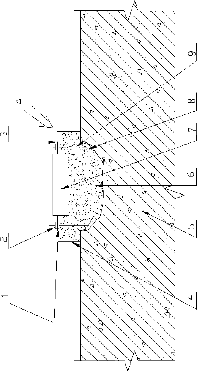 Grouting shim plate construction method