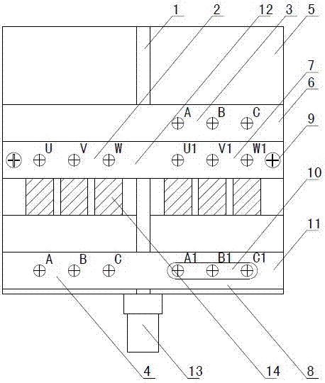 Connection and conversion mechanism for translation type motor three-phase winding