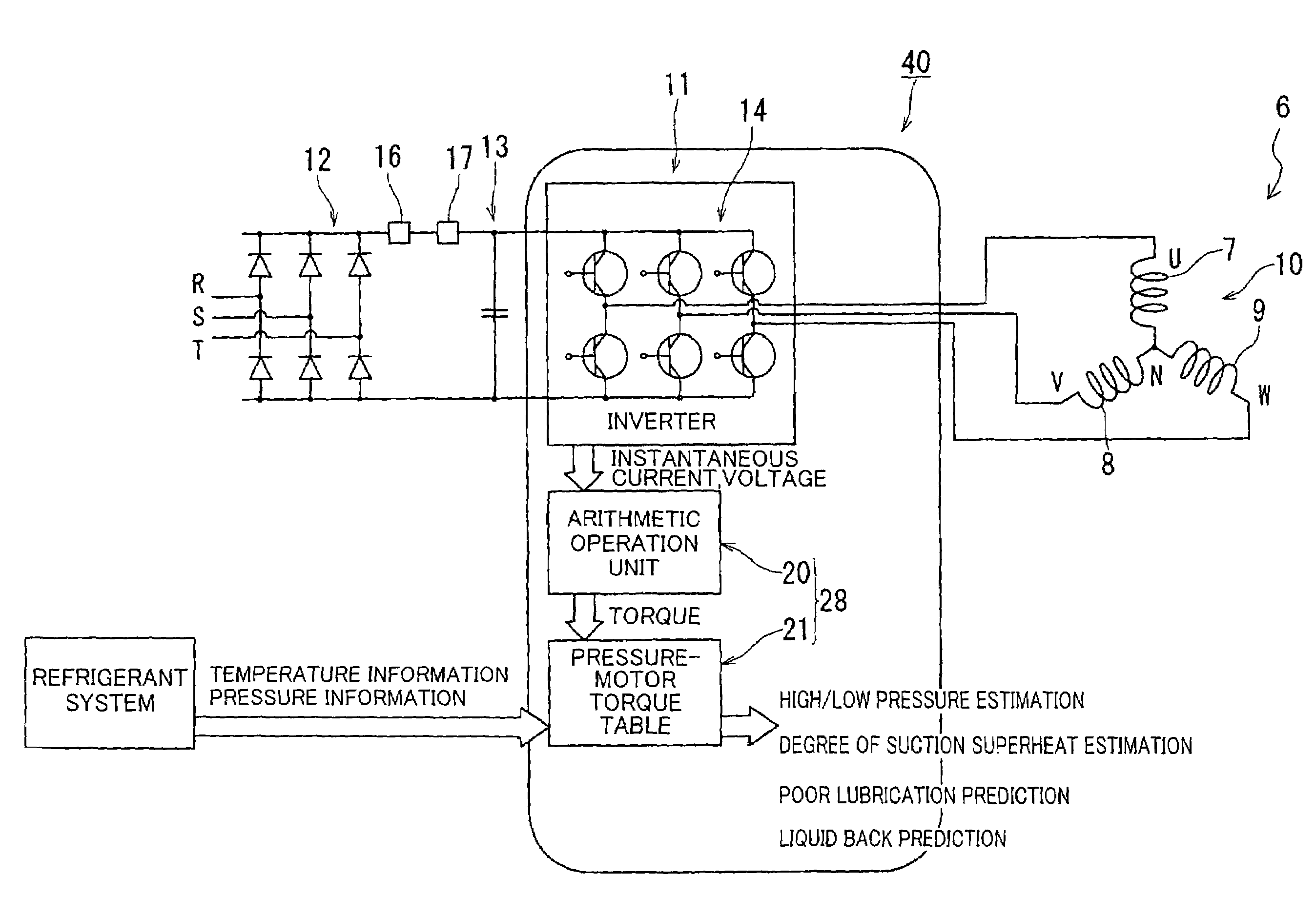 Drive unit for compressor and refrigerator