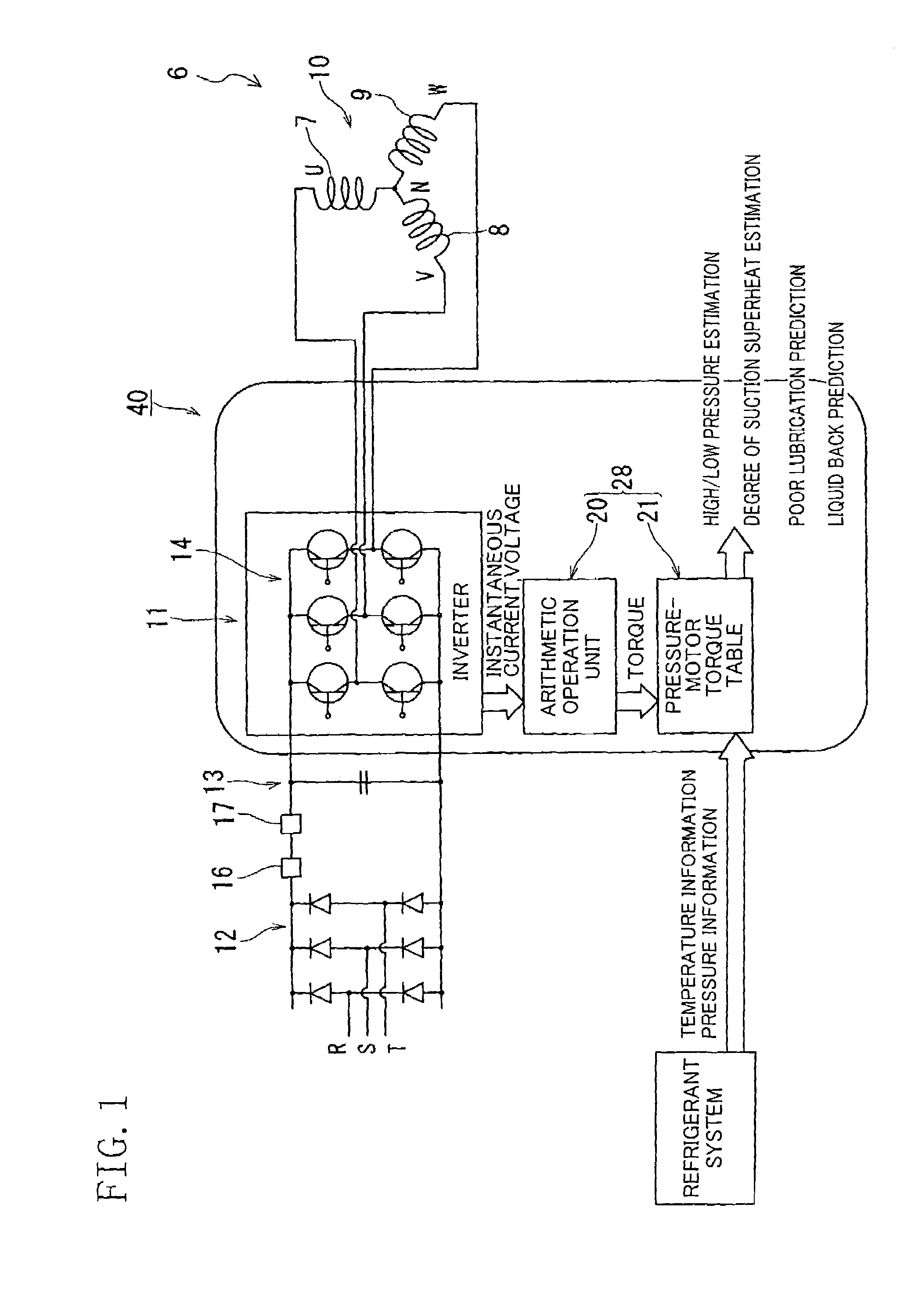 Drive unit for compressor and refrigerator