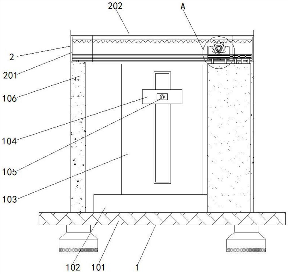 Protective device for radioactive source in radiology department, and use method