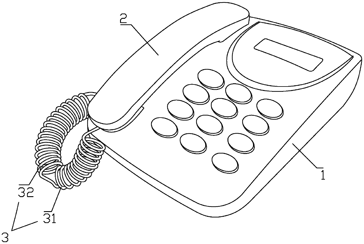 Telephone avoiding twining