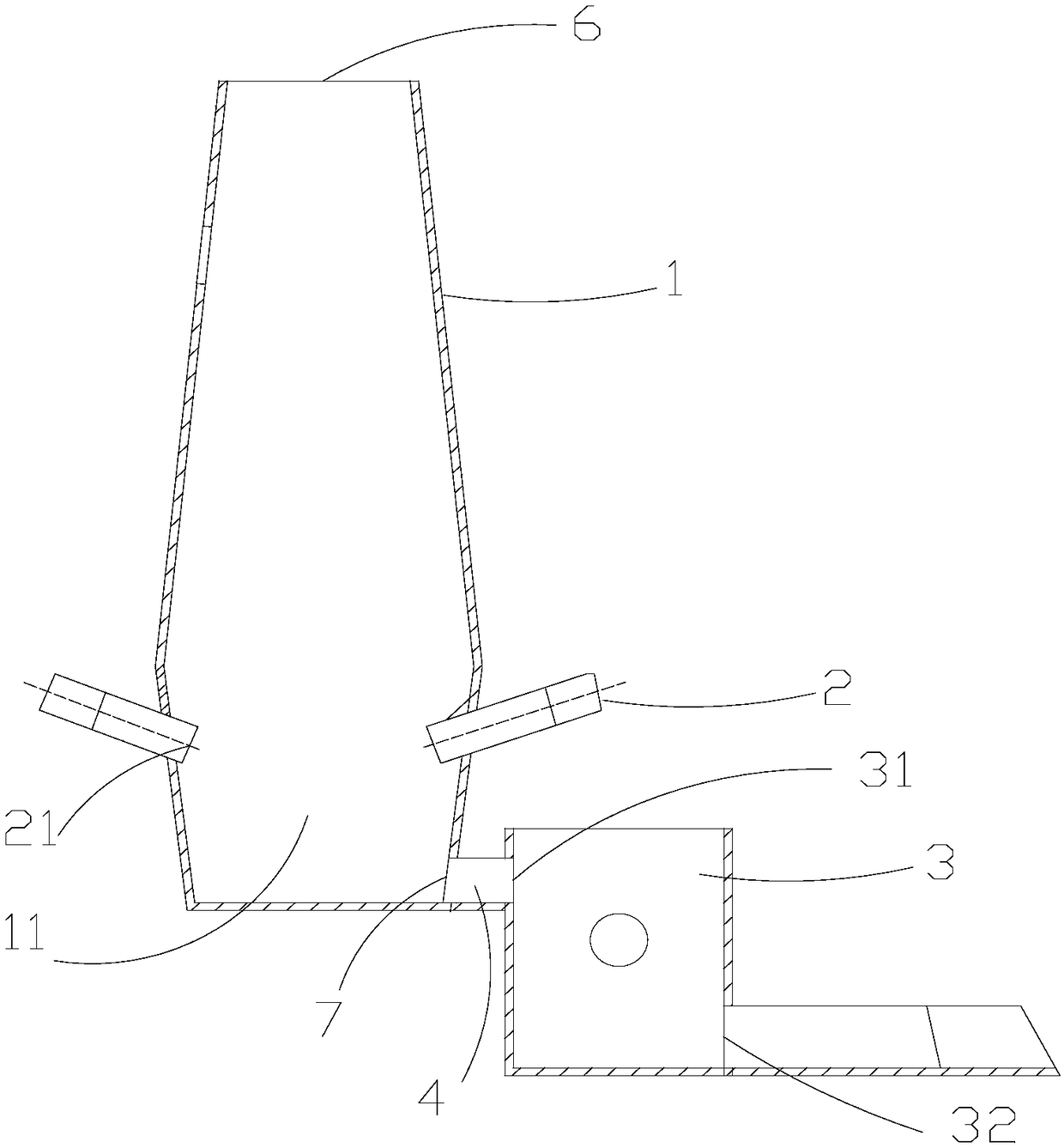 Novel coke-free cupola furnace and method of melting iron by use of novel coke-free cupola furnace