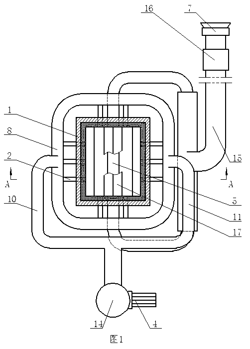 Internal cooling device of oxidized pellet shaft furnace