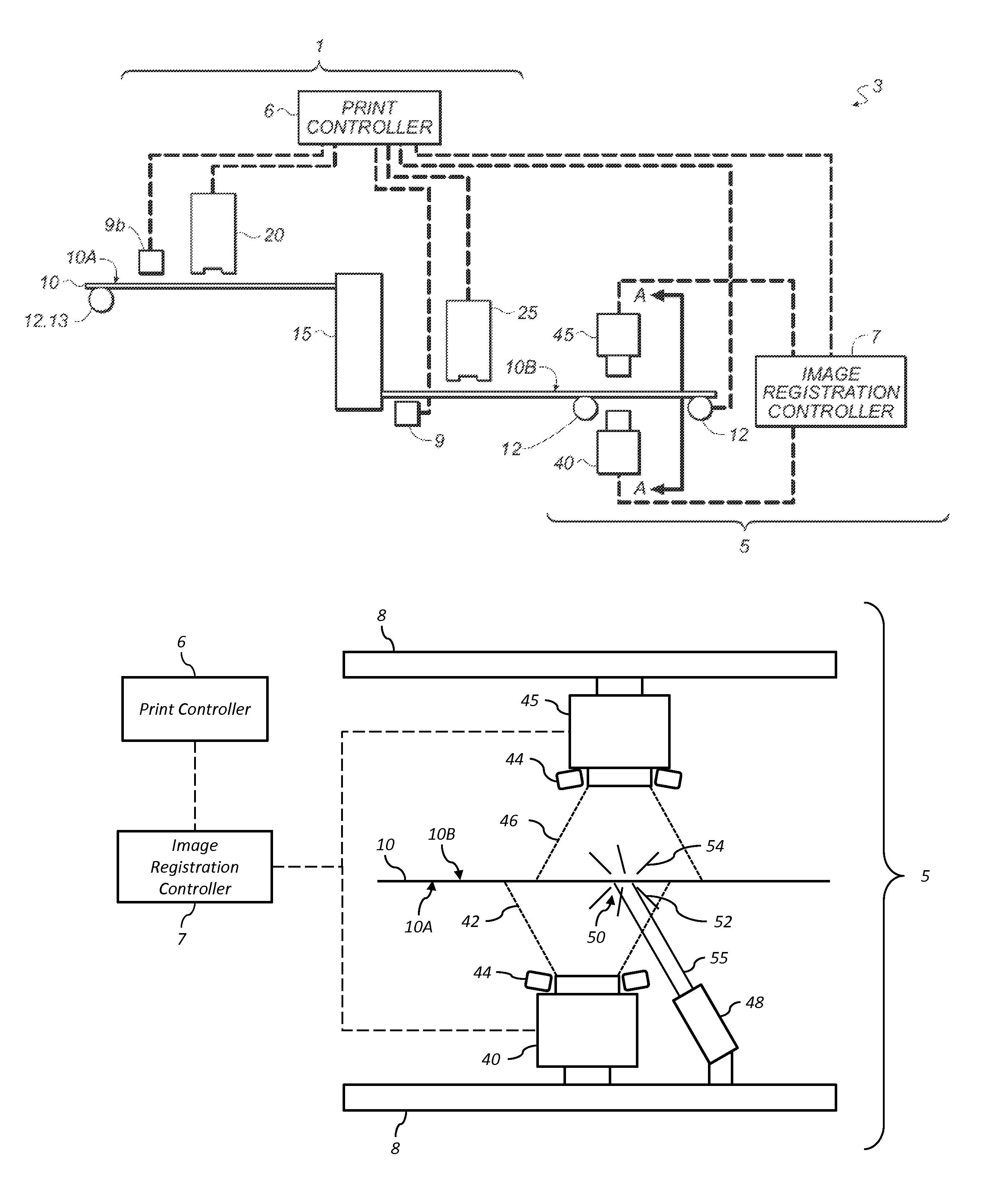 Printer with front and back imaging systems