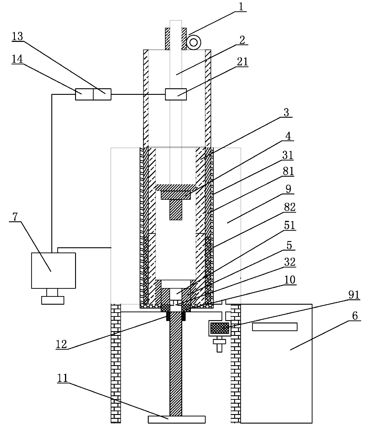 Extrusion device and method for extruding chalcogenide glass optical fiber perform with superposition method