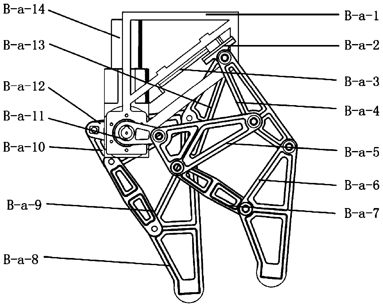 A walking carrying platform with adjustable foot track