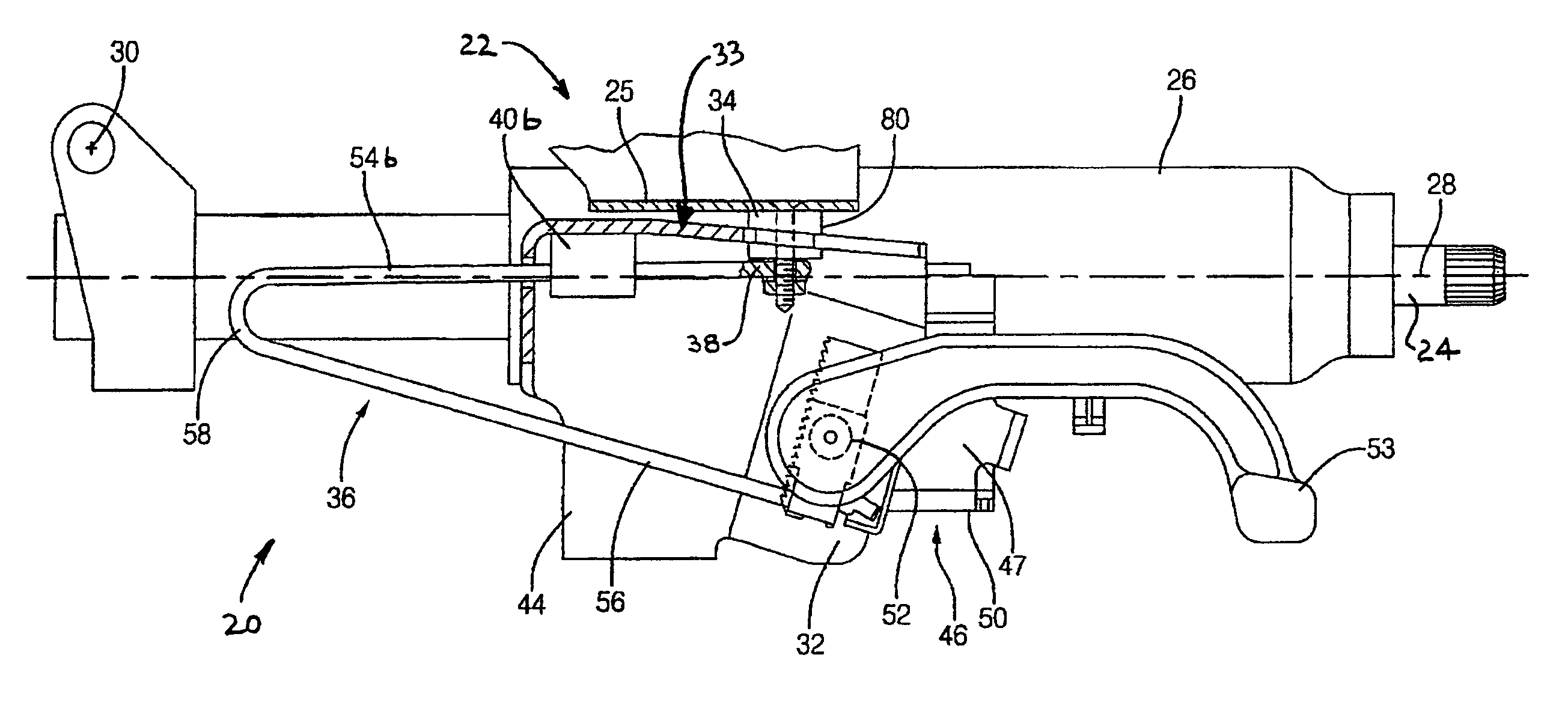 Energy absorbing steering column assembly