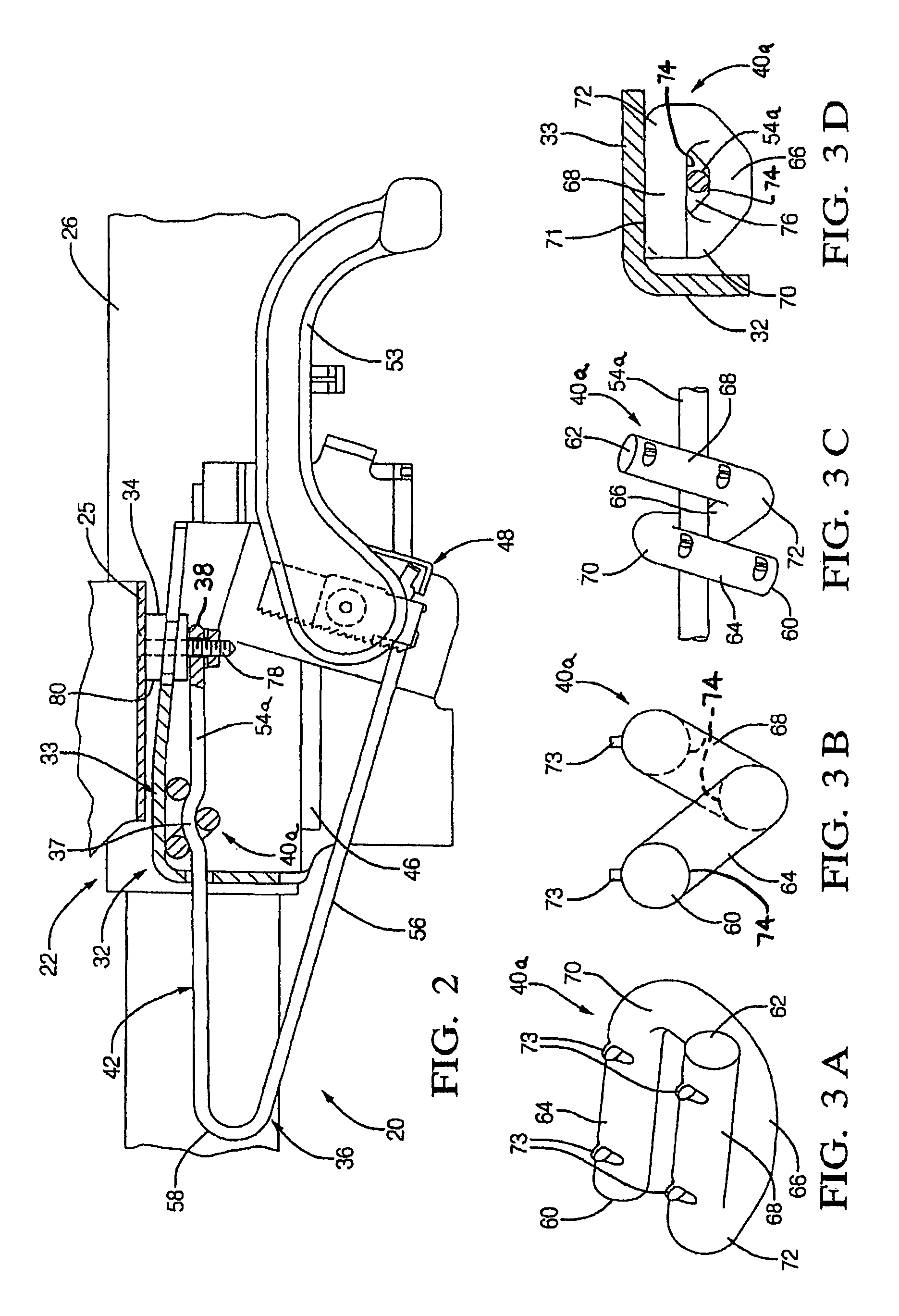 Energy absorbing steering column assembly