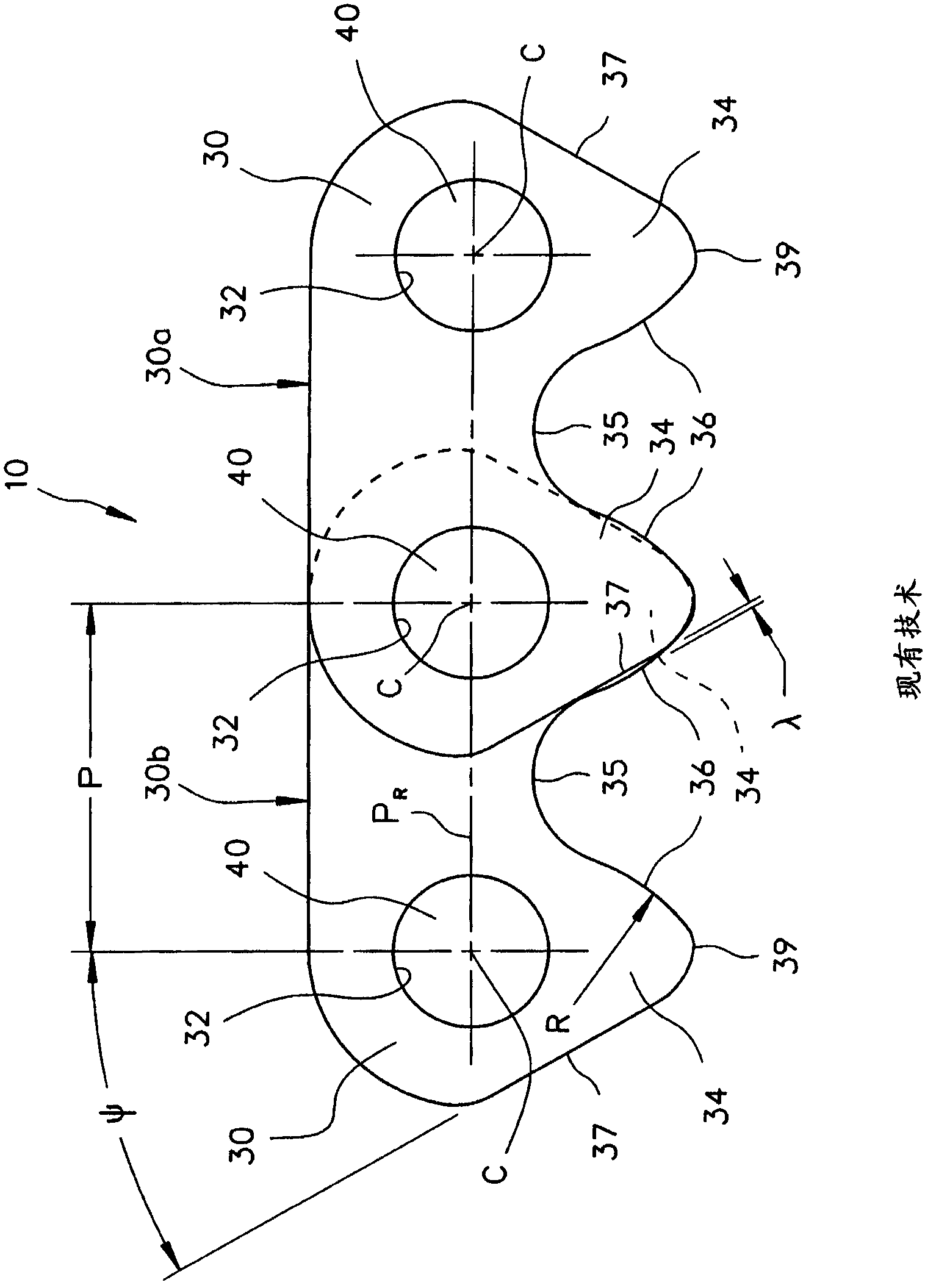 Inverted tooth chain and sprocket drive system with reduced meshing impact