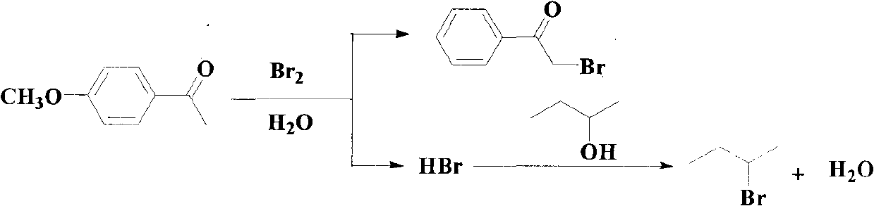 Method for synthesizing alpha-bromoketone and coproducing bromohydrocarbon