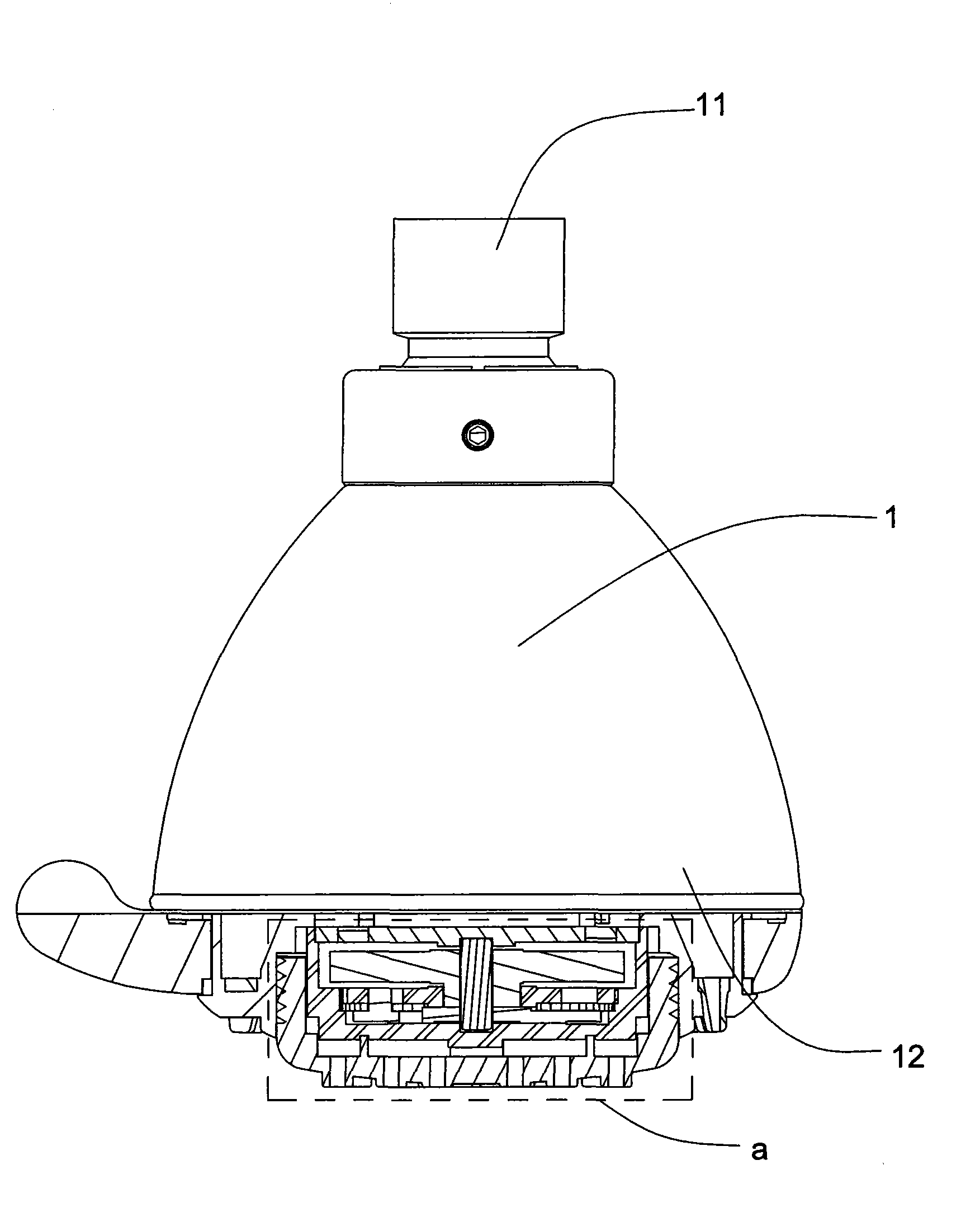 Massage shower head capable of realizing water flow dynamic switching