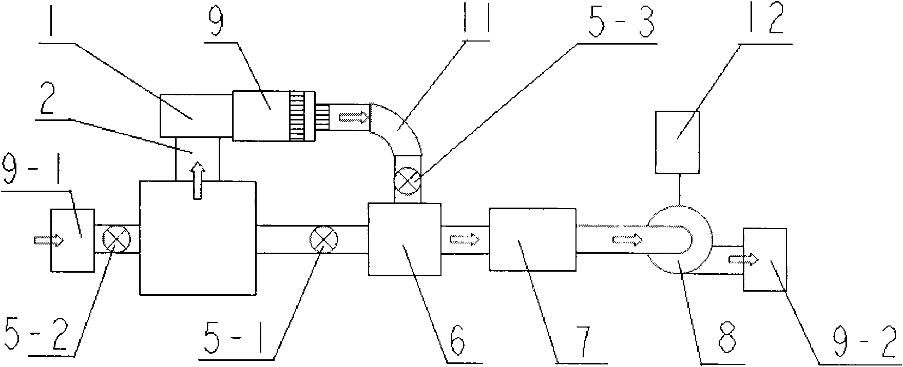 Testing device for quickly detecting flow property parameters of air passage of internal combustion engine