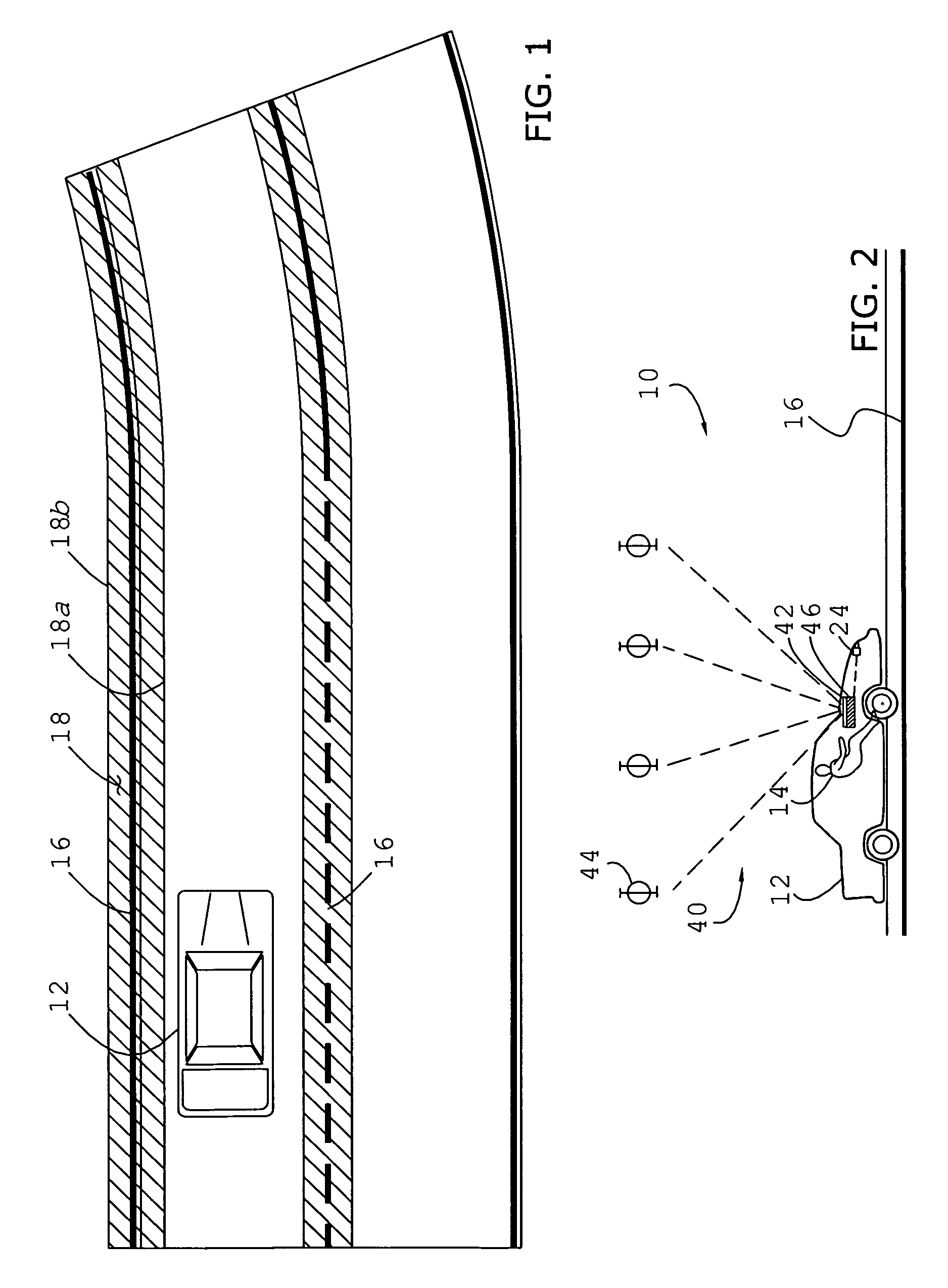 Lane departure warning and change assist system utilizing active materials