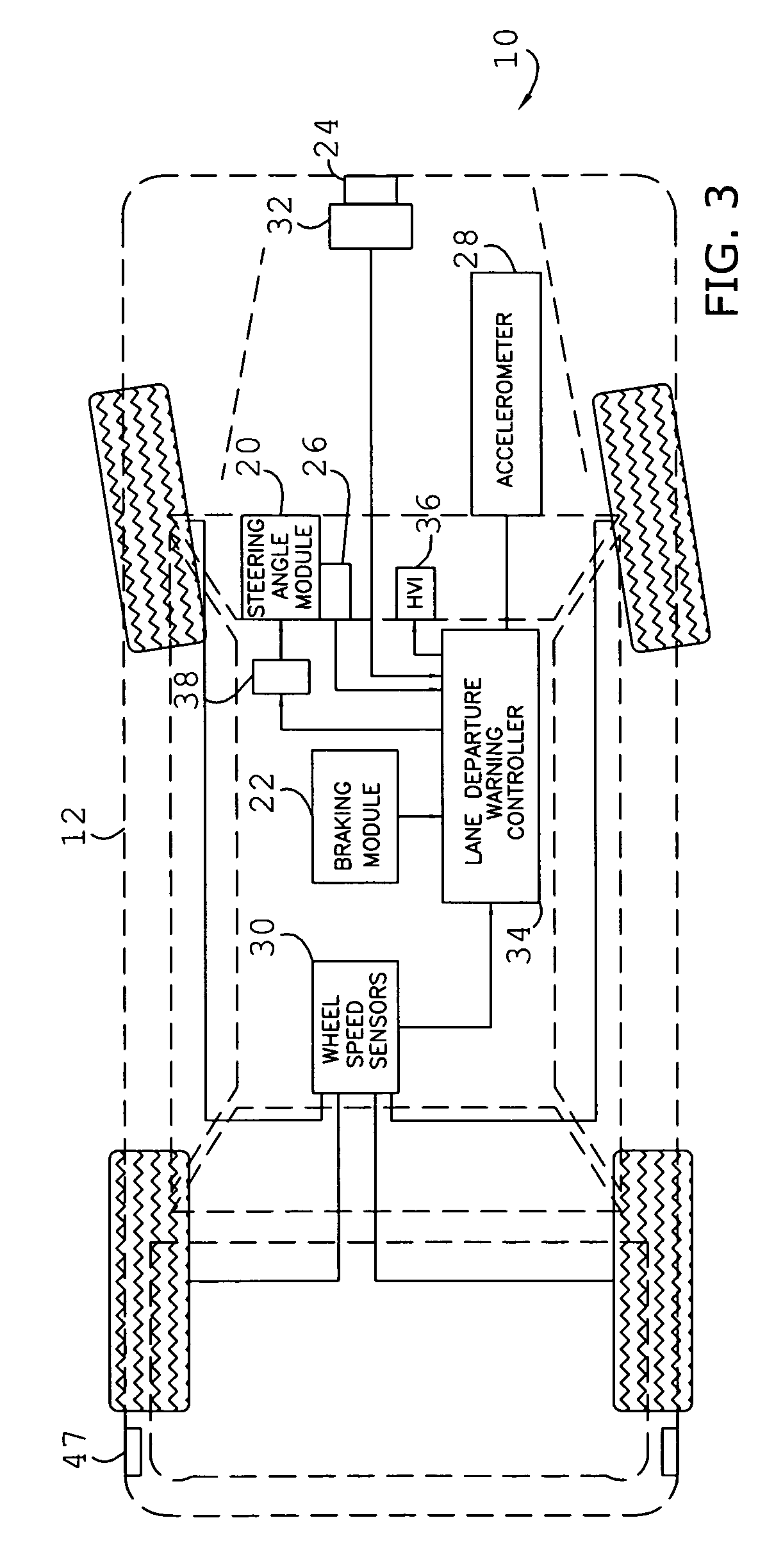 Lane departure warning and change assist system utilizing active materials