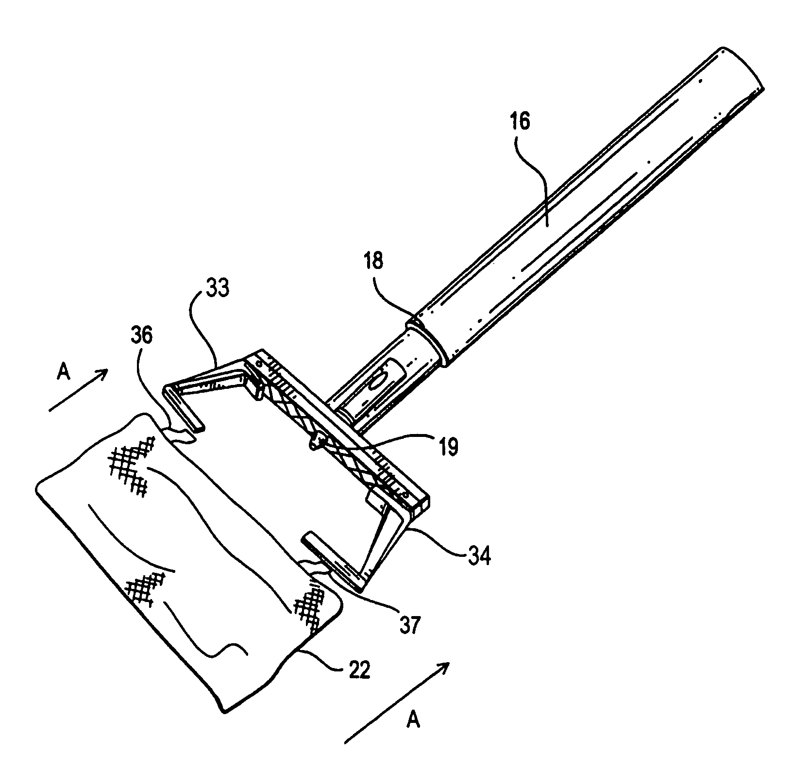 Fabric steam pocket and attachment for use with steam cleaner