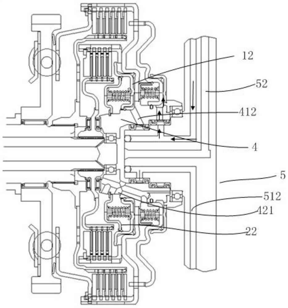 Double-clutch device and hybrid module thereof