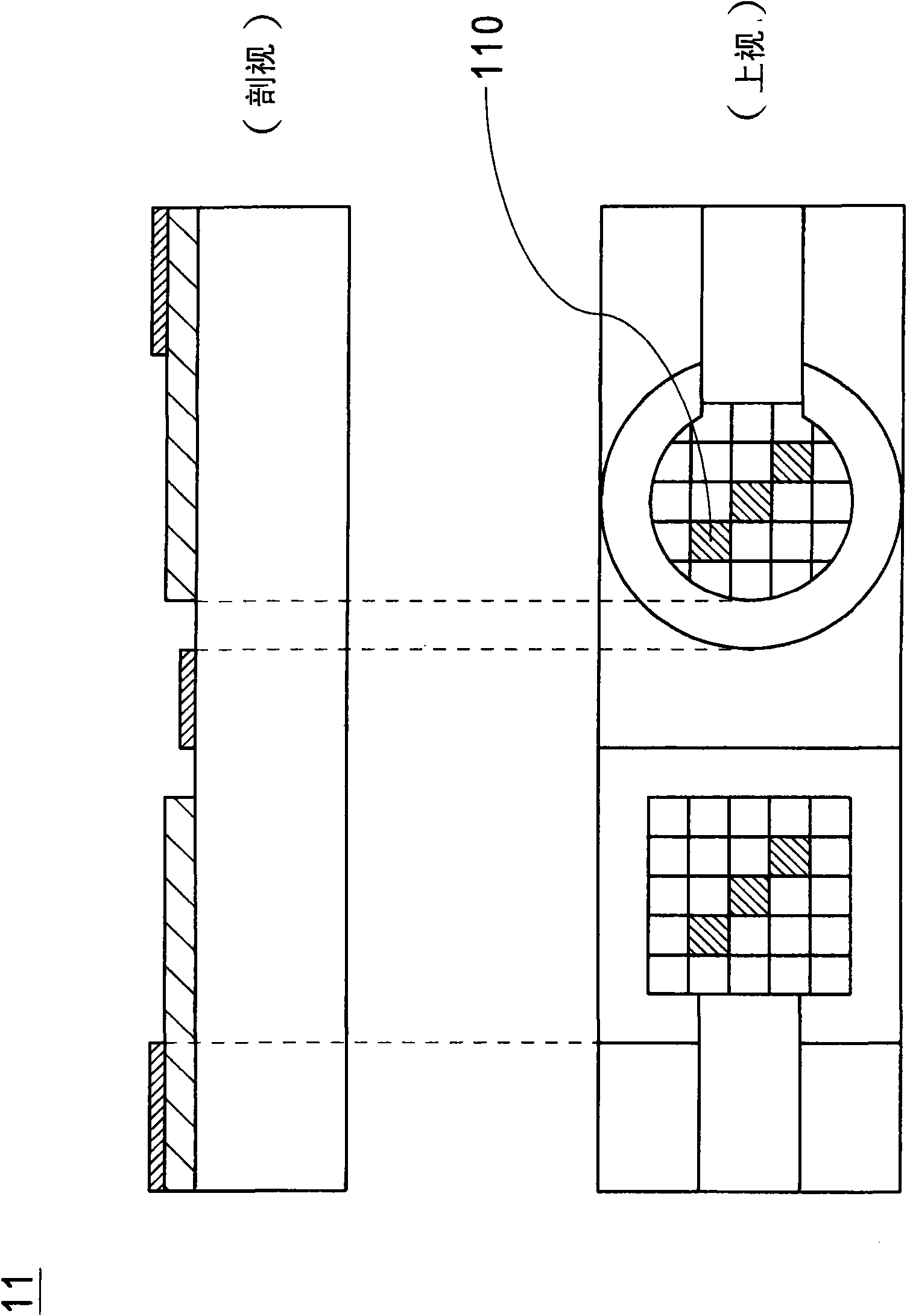 Separation testing method of pixel of electric testing point and testing device thereof