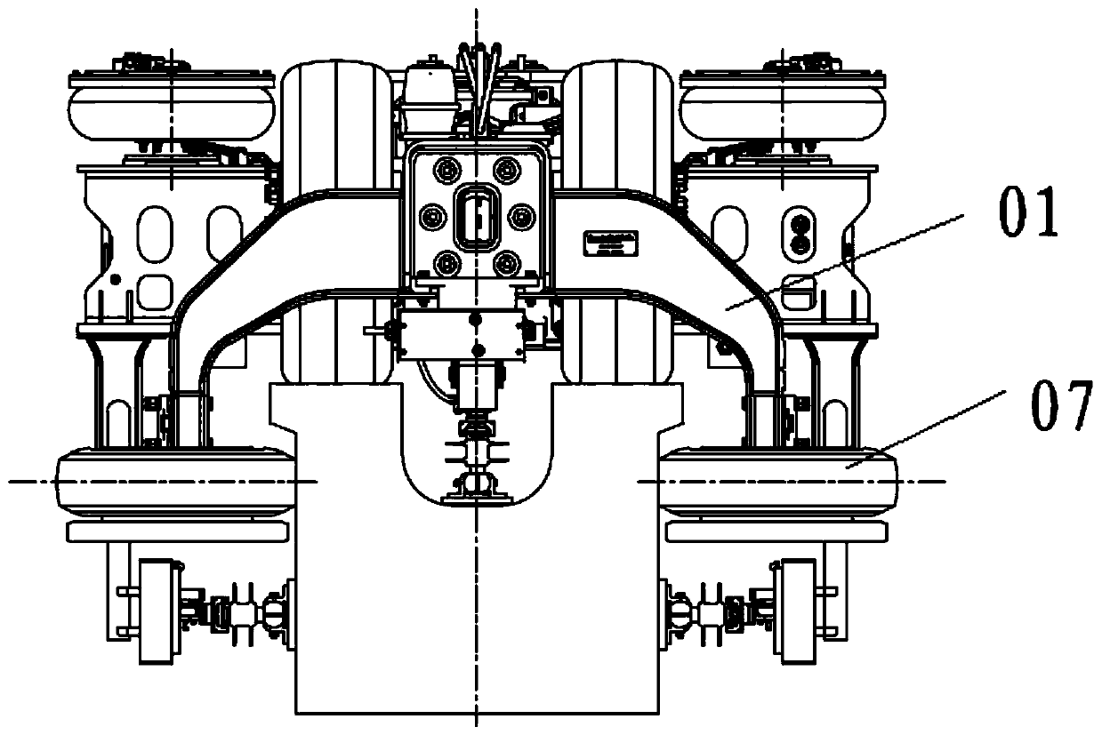 Bogie framework of railway vehicle and bogie