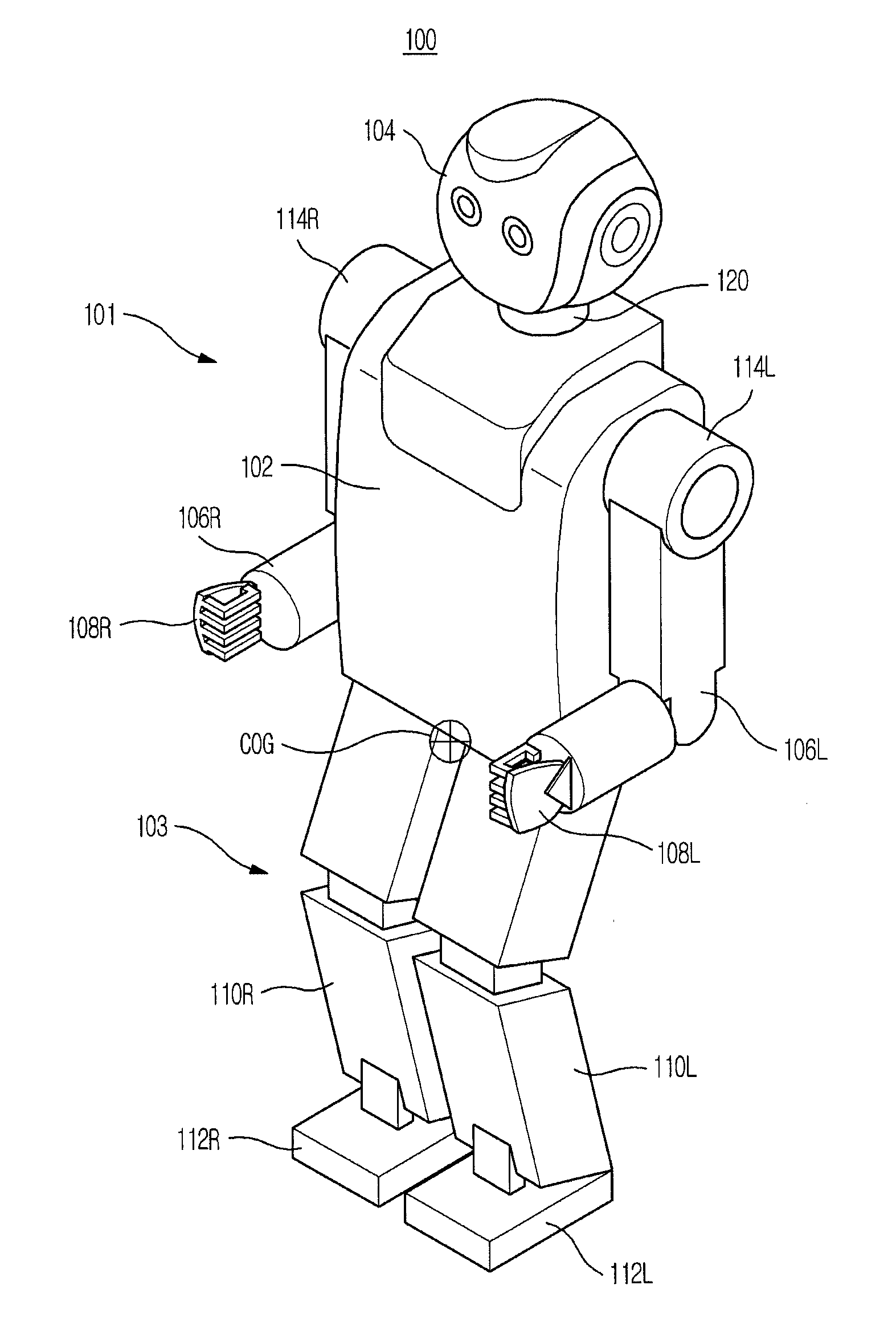 Walking robot and pose control method thereof