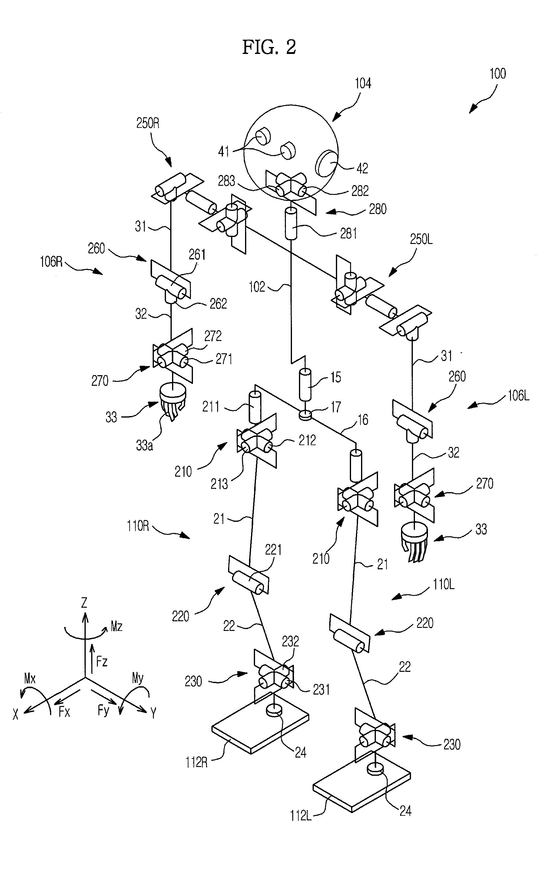 Walking robot and pose control method thereof