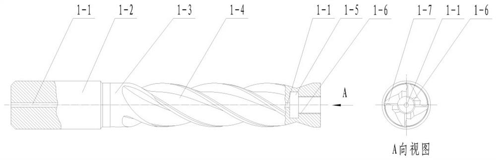 Combined tool with cooling function for machining stepped holes