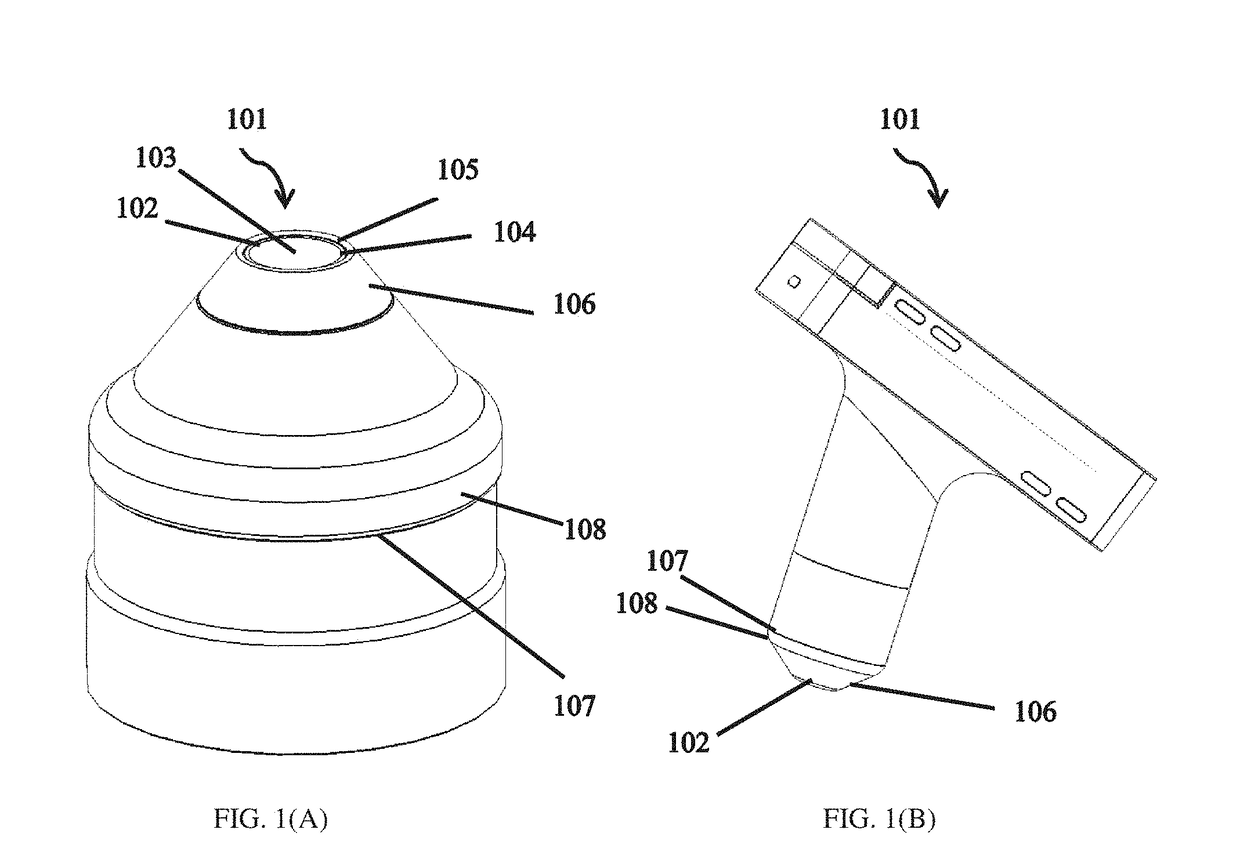 Disposable cap for an eye imaging apparatus and related methods