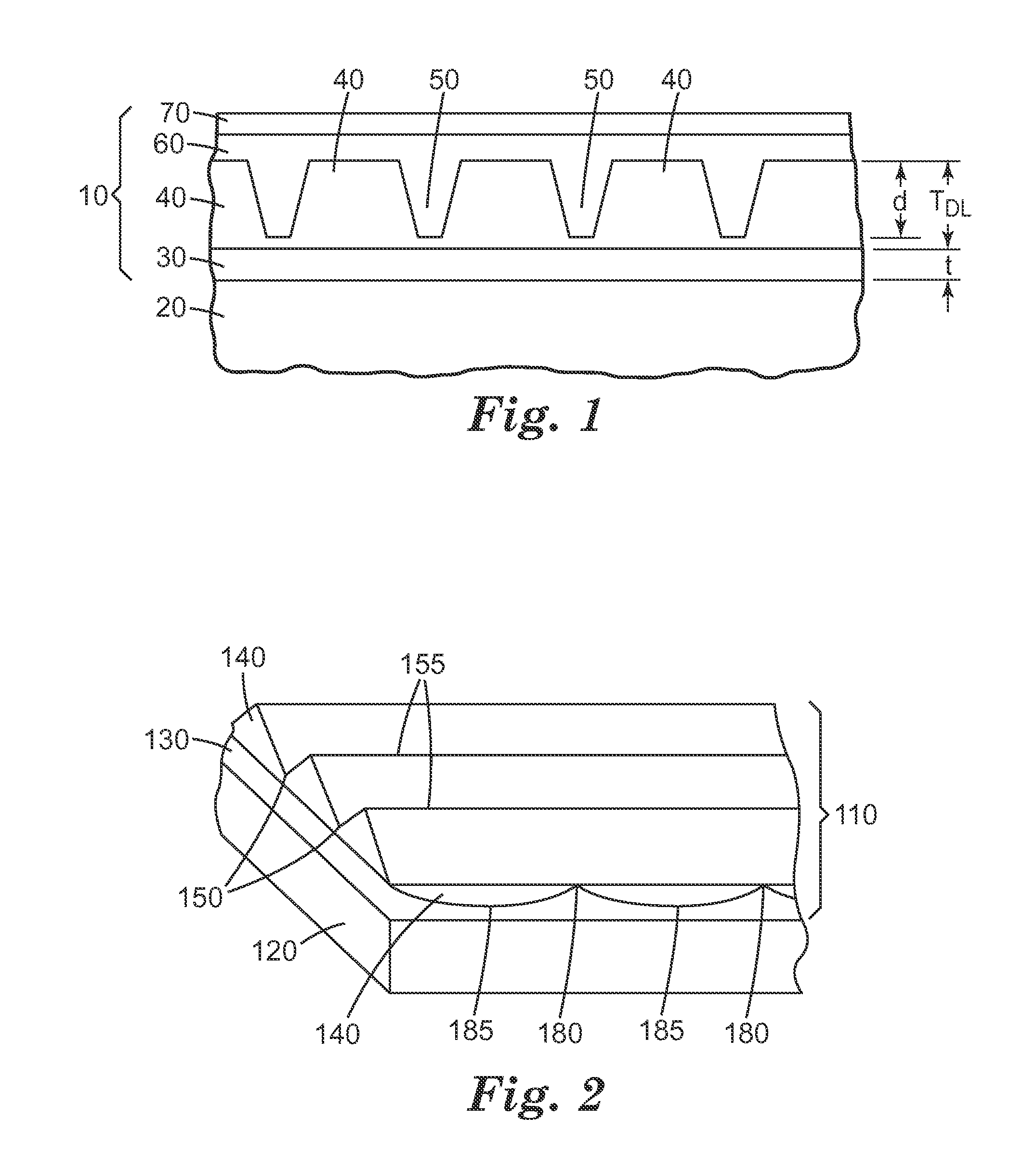 Lightning protection sheet with patterned discriminator