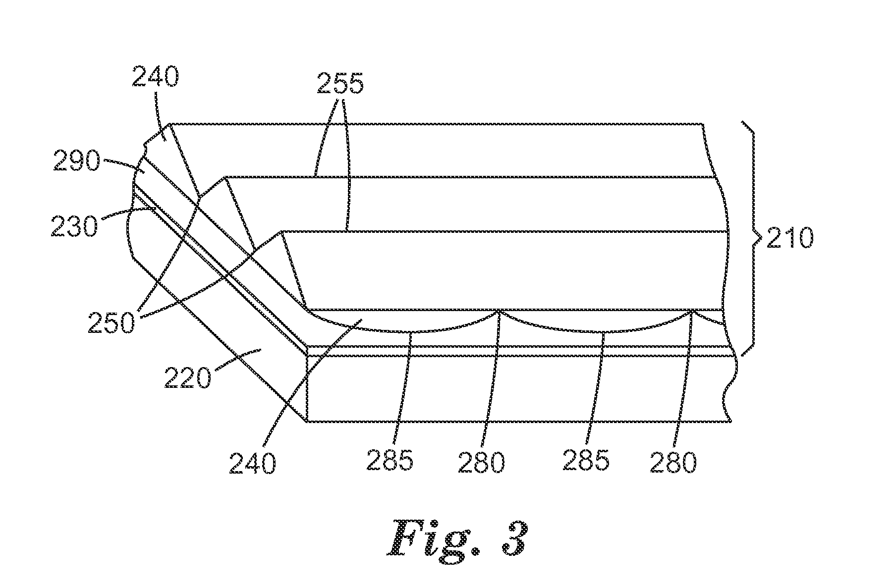 Lightning protection sheet with patterned discriminator