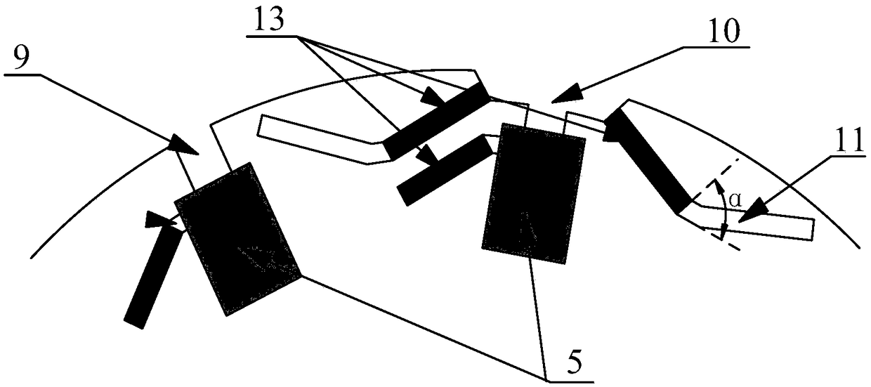 Rotor structure of asymmetric few-rare-earth-mixed permanent magnet motor